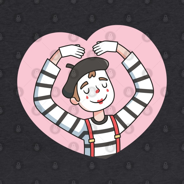 Cute Mime With Love Gesture by rustydoodle